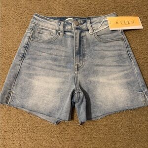Risen Light Blue Jean Shorts for Women